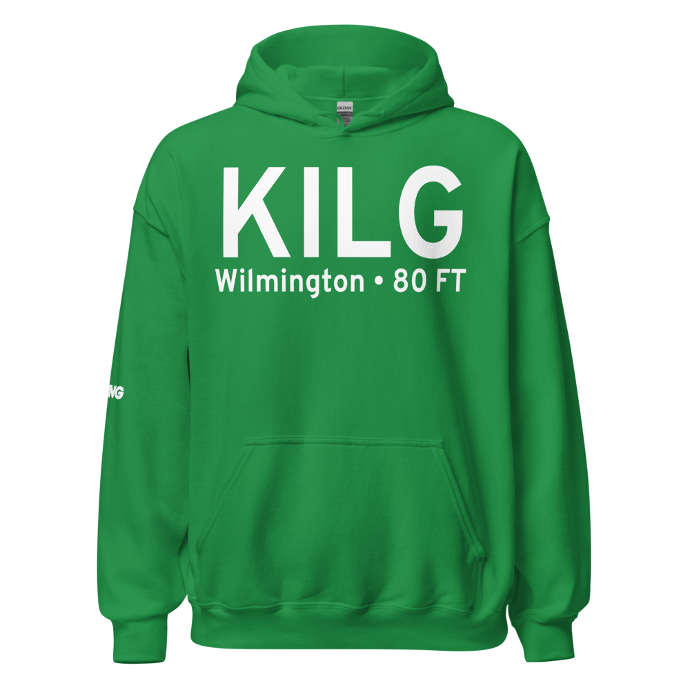 New Castle Airport (KILG) ICAO Hoodie Sweatshirt 