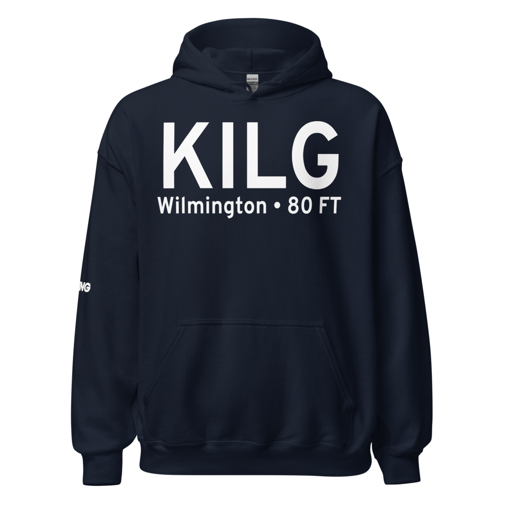 New Castle Airport (KILG) ICAO Hoodie Sweatshirt 
