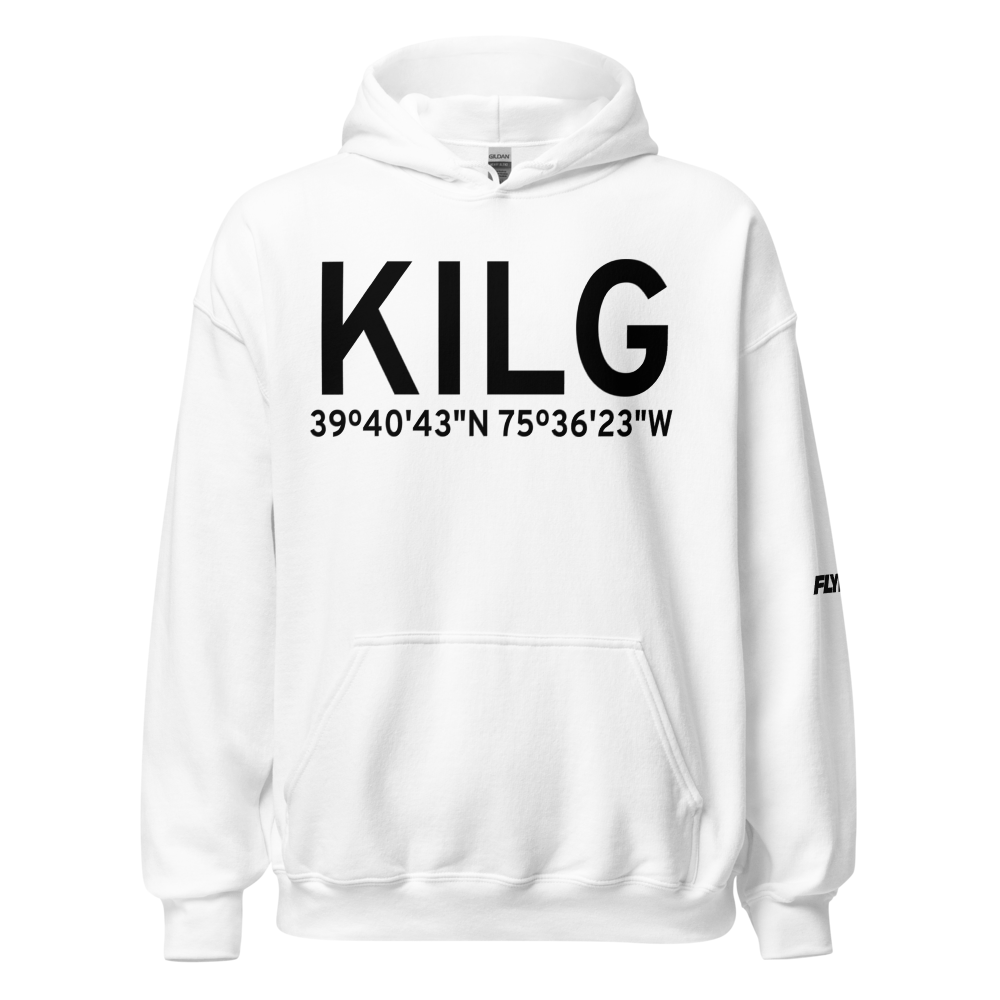 New Castle Airport (KILG) ICAO Hoodie Sweatshirt 