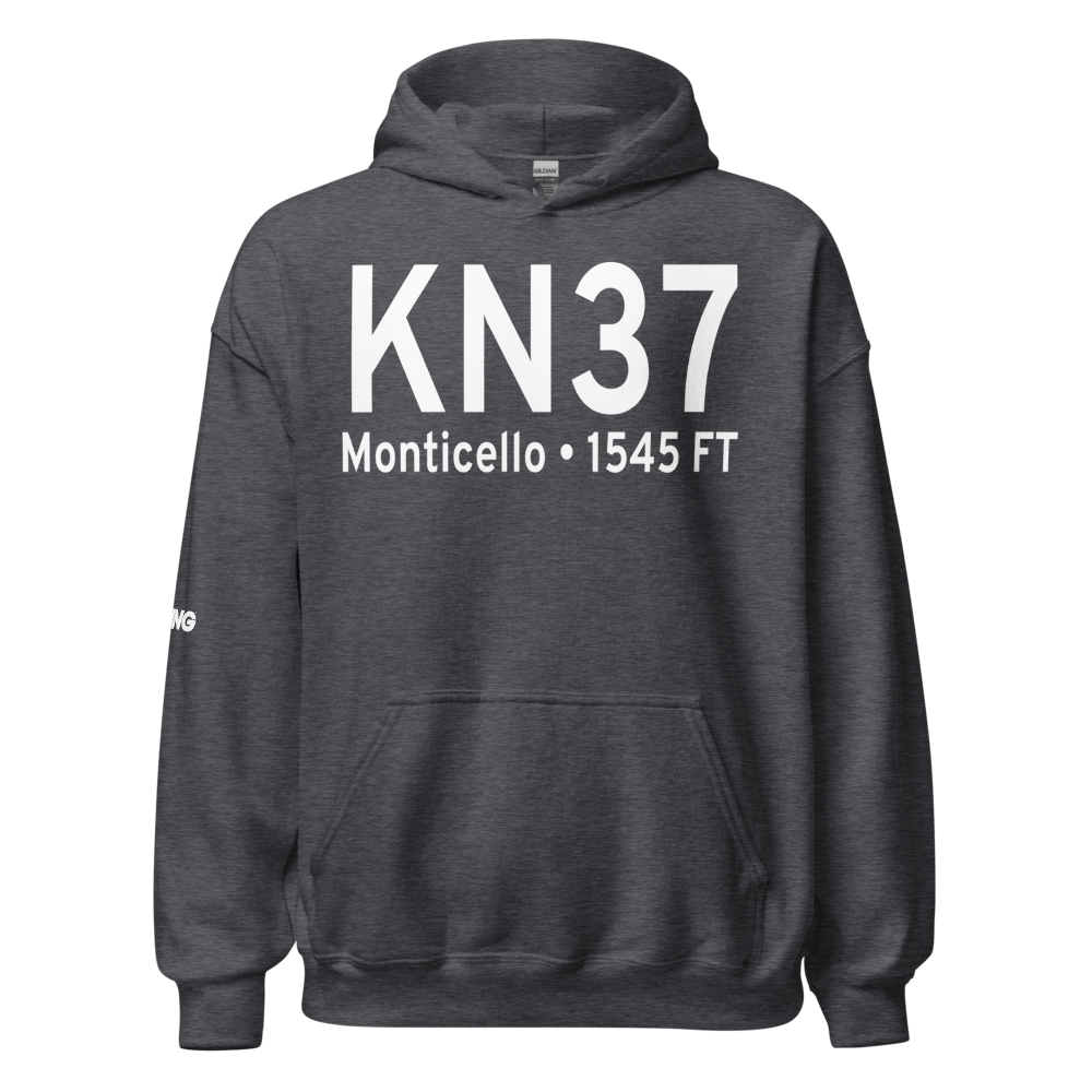 Monticello Airport (KN37) ICAO Hoodie Sweatshirt 