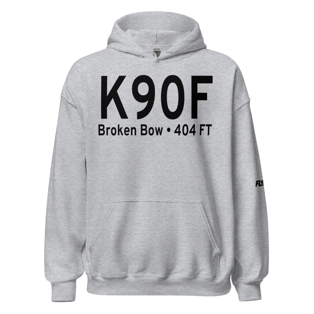 Broken Bow Airport (K90F) ICAO Hoodie Sweatshirt 