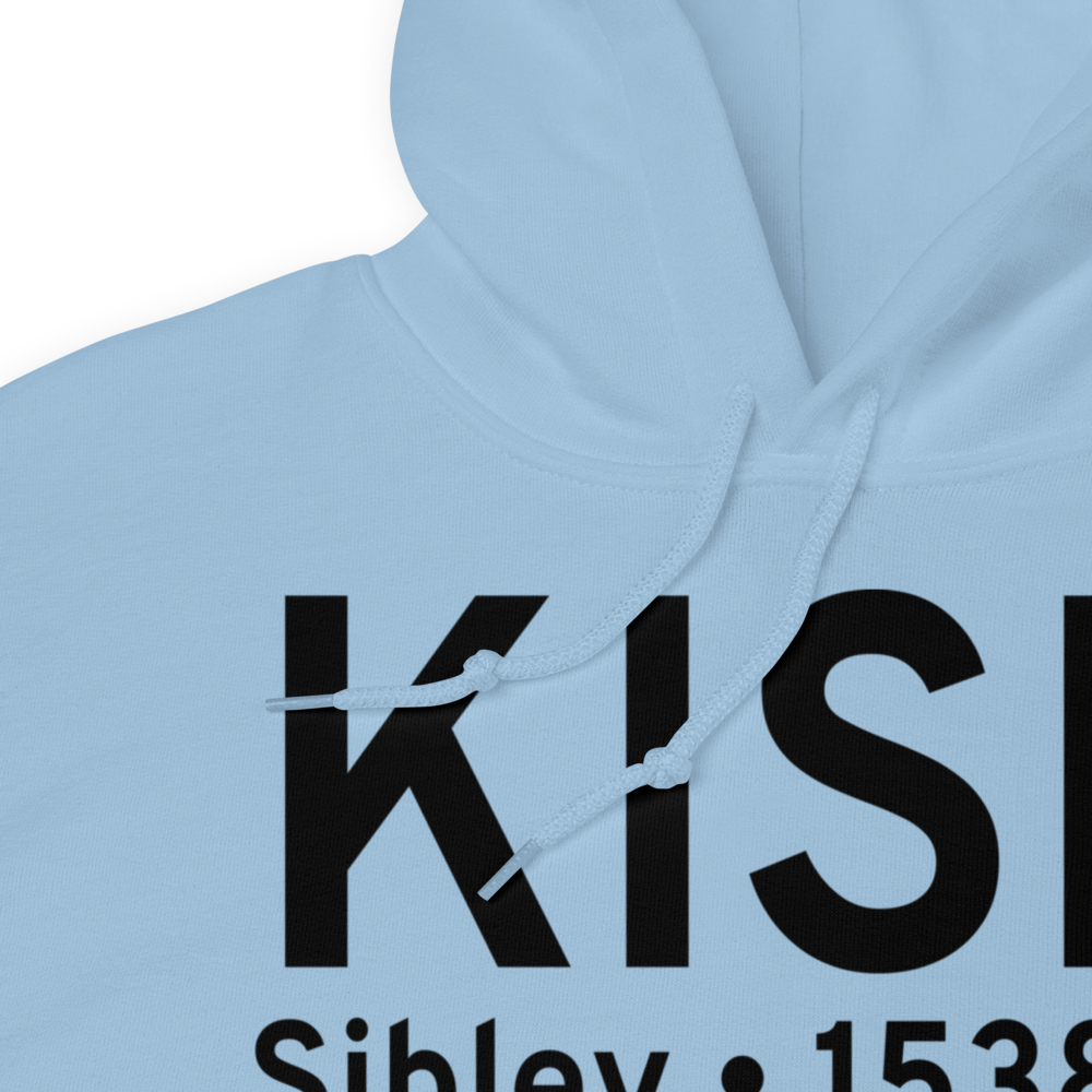 Sibley Municipal Airport (KISB) ICAO Hoodie Sweatshirt 