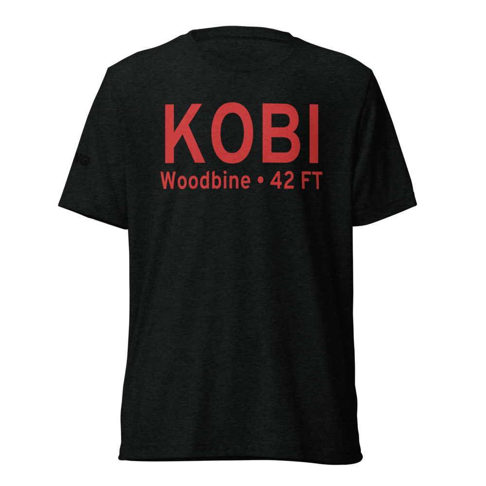 Woodbine Municipal Airport (KOBI) ICAO Tri-blend T-Shirt 