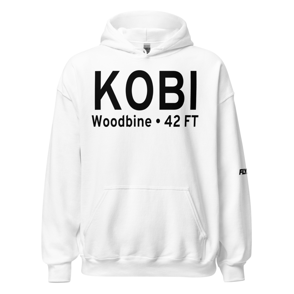 Woodbine Municipal Airport (KOBI) ICAO Hoodie Sweatshirt 