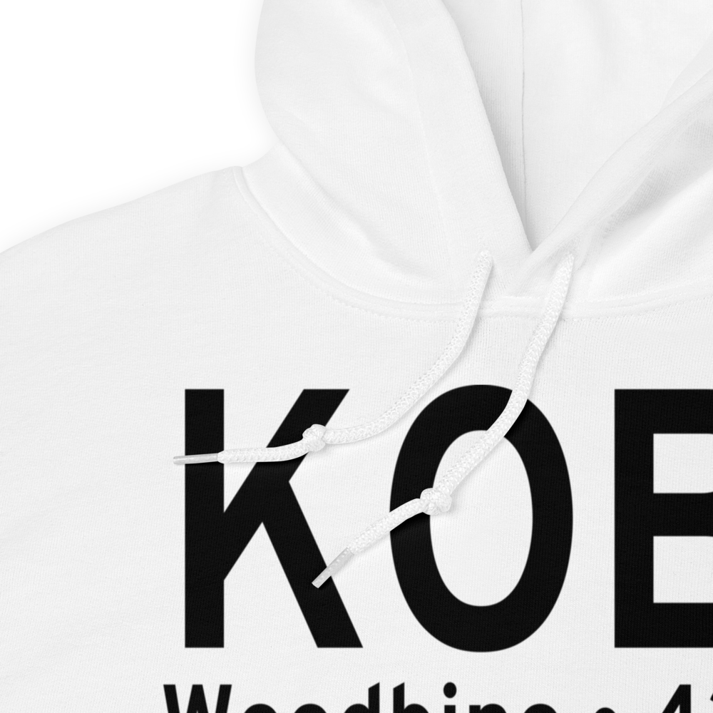 Woodbine Municipal Airport (KOBI) ICAO Hoodie Sweatshirt 
