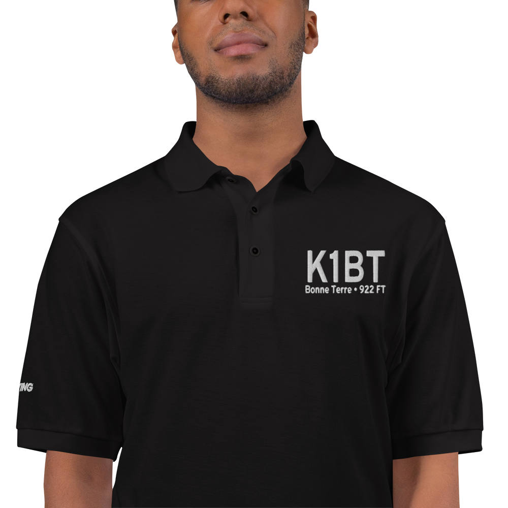 Bonne Terre Municipal Airport (K1BT) ICAO Port Authority Embroidered Polo Shirt 