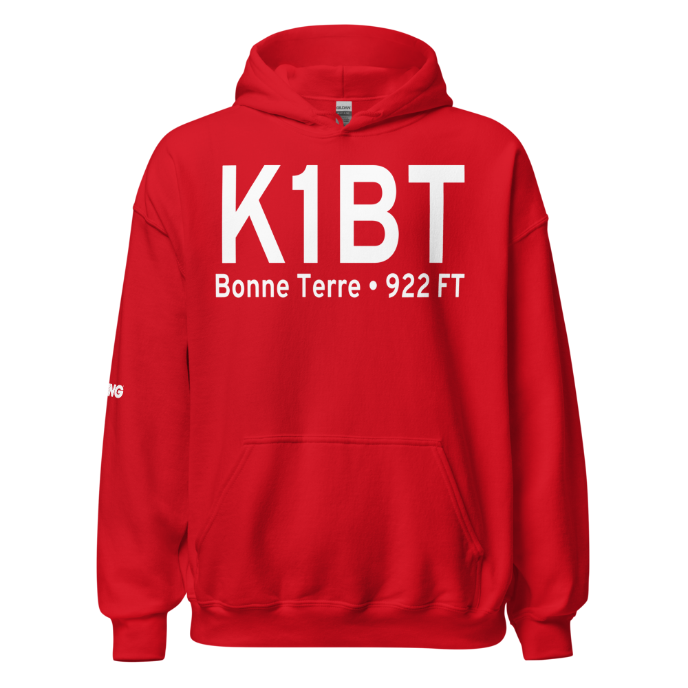 Bonne Terre Municipal Airport (K1BT) ICAO Hoodie Sweatshirt 