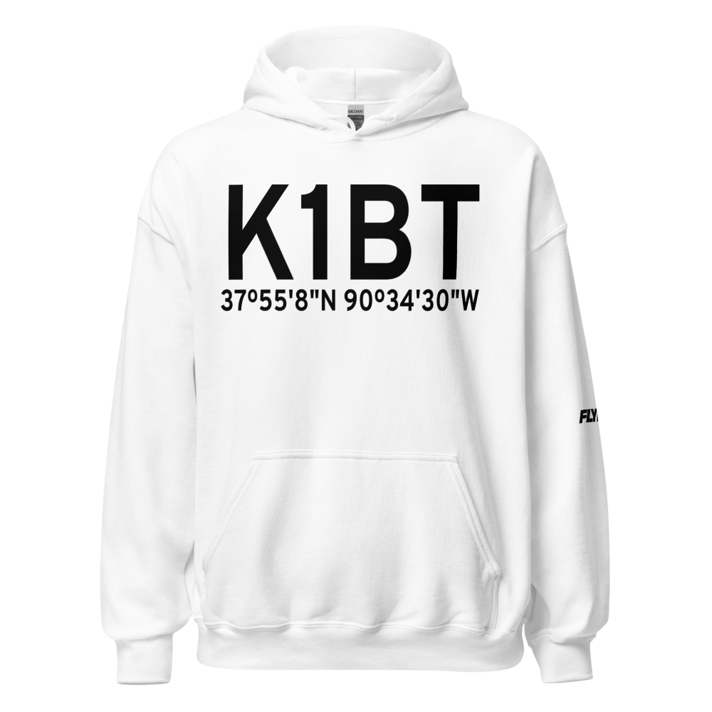 Bonne Terre Municipal Airport (K1BT) ICAO Hoodie Sweatshirt 