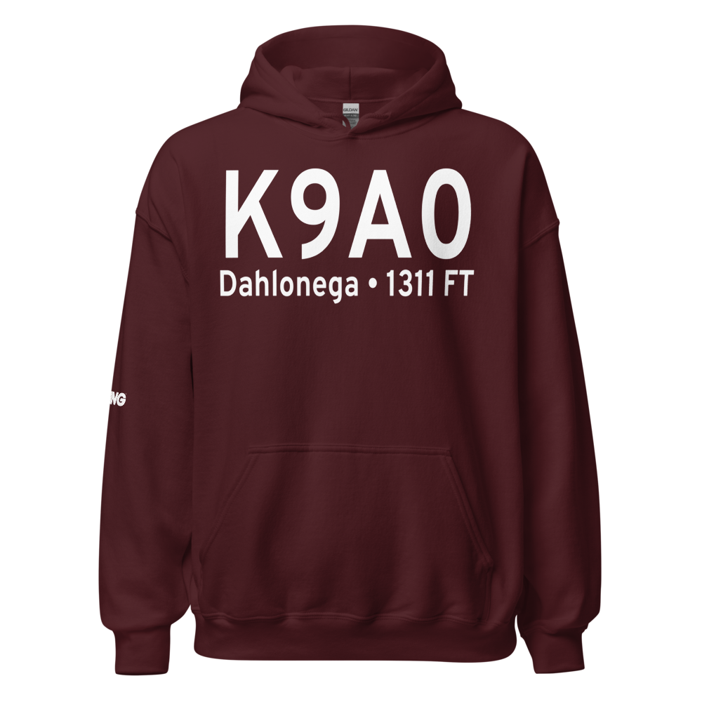 Lumpkin County Wimpys Airport (K9A0) ICAO Hoodie Sweatshirt 