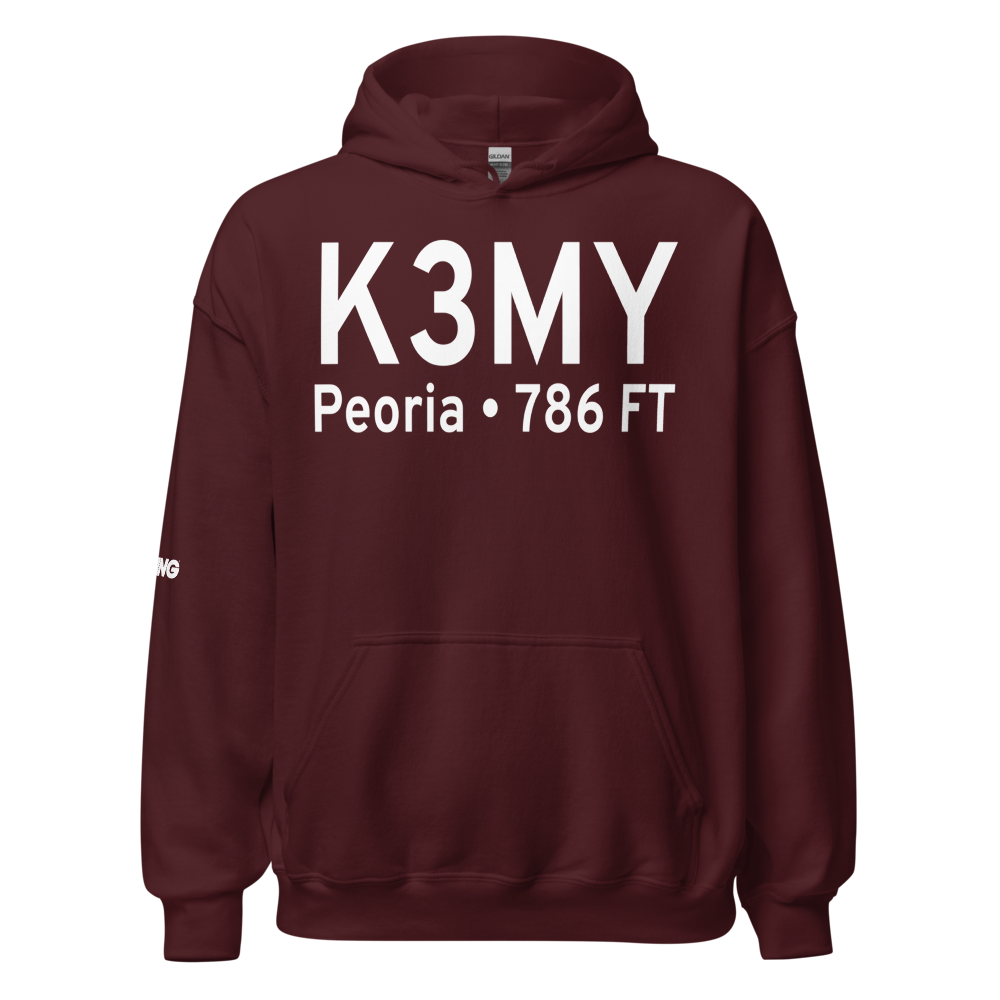 Mount Hawley Auxiliary Airport (K3MY) ICAO Hoodie Sweatshirt 