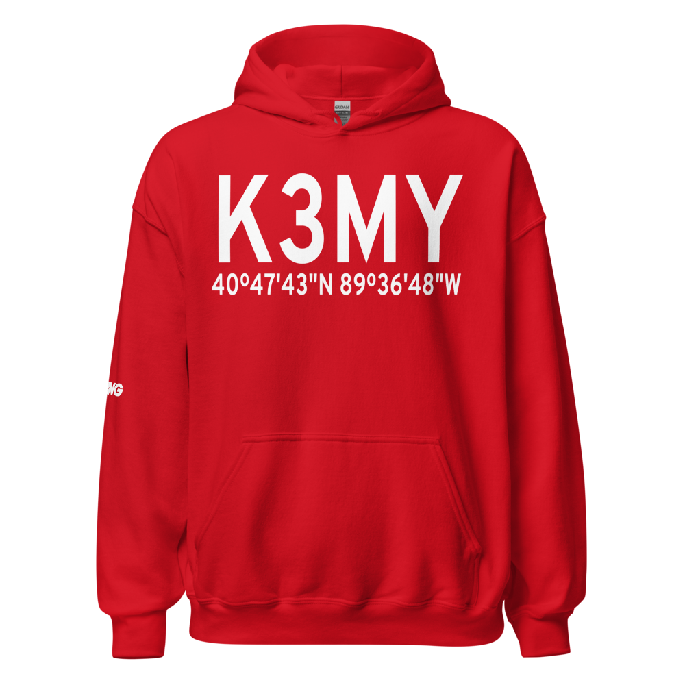 Mount Hawley Auxiliary Airport (K3MY) ICAO Hoodie Sweatshirt 