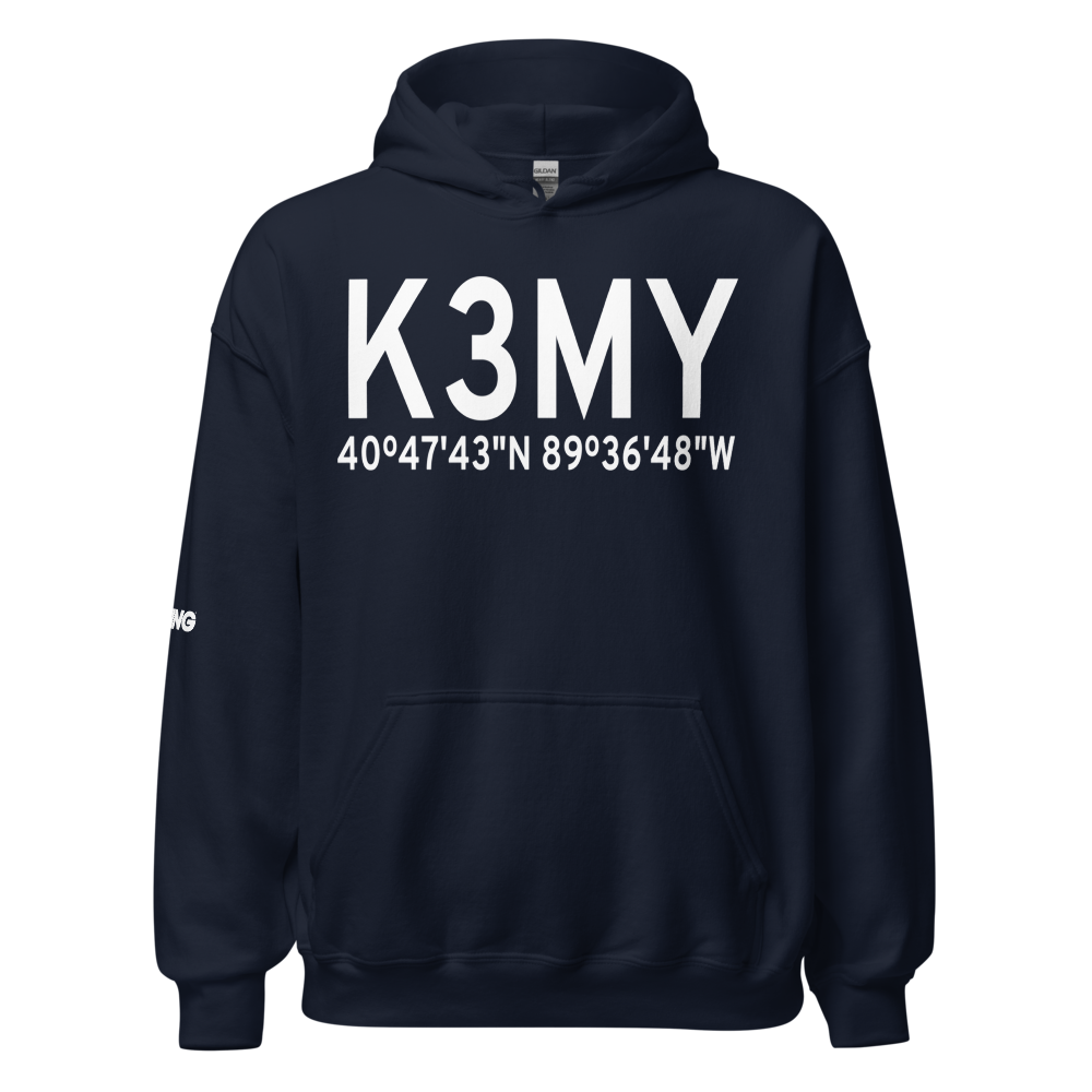 Mount Hawley Auxiliary Airport (K3MY) ICAO Hoodie Sweatshirt 