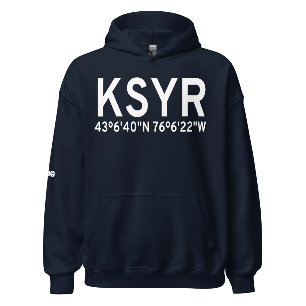 Syracuse Hancock International Airport (KSYR) ICAO Hoodie Sweatshirt 