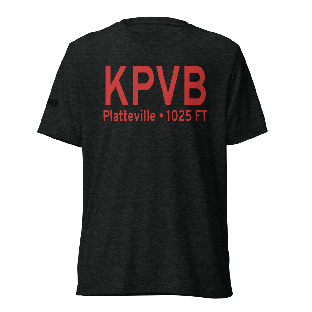Platteville Municipal Airport (KPVB) ICAO Tri-blend T-Shirt 