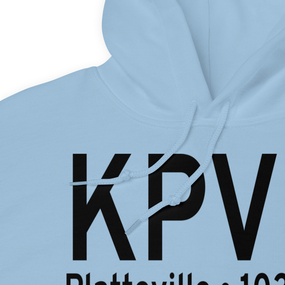 Platteville Municipal Airport (KPVB) ICAO Hoodie Sweatshirt 