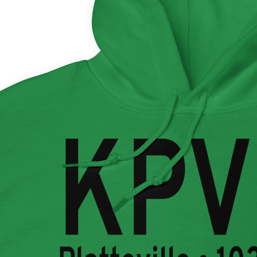 Platteville Municipal Airport (KPVB) ICAO Hoodie Sweatshirt 