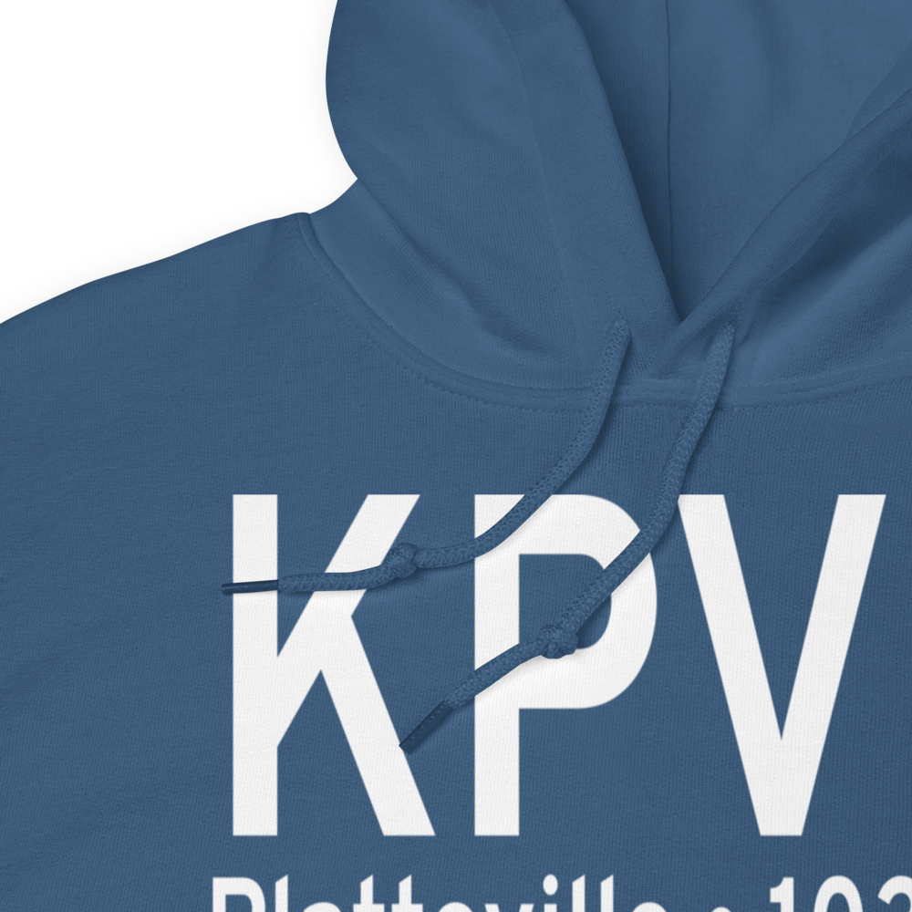 Platteville Municipal Airport (KPVB) ICAO Hoodie Sweatshirt 