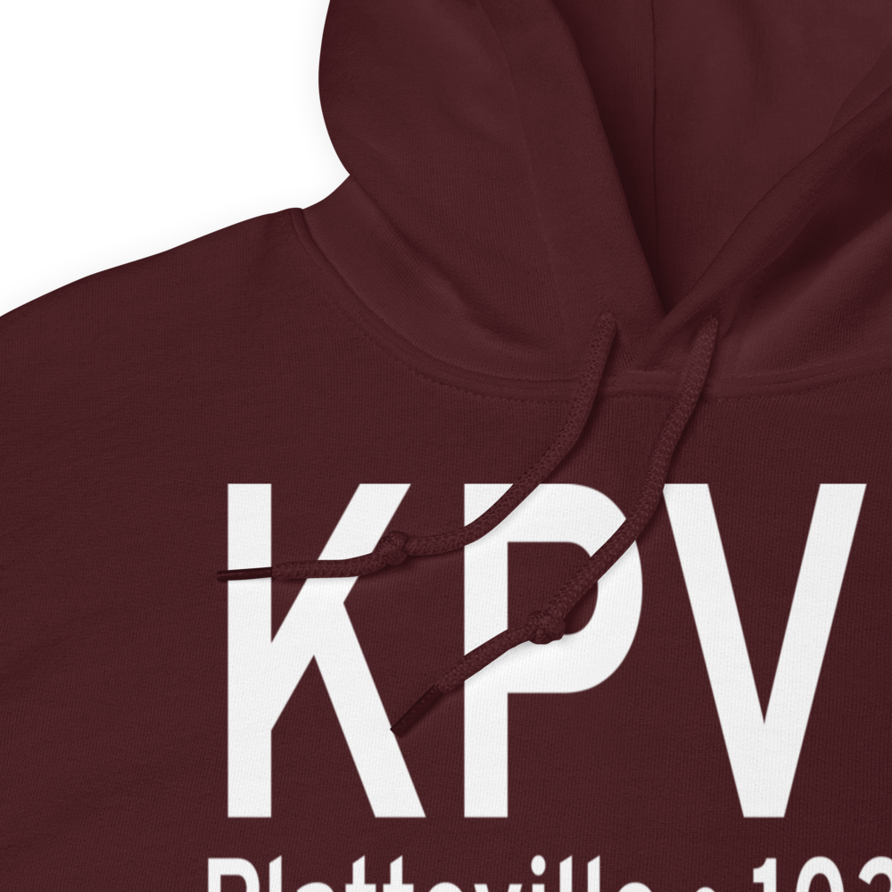 Platteville Municipal Airport (KPVB) ICAO Hoodie Sweatshirt 