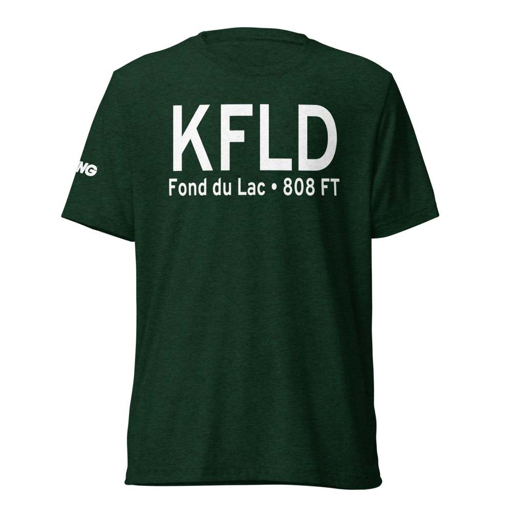 Fond du Lac County Airport (KFLD) ICAO Tri-blend T-Shirt 