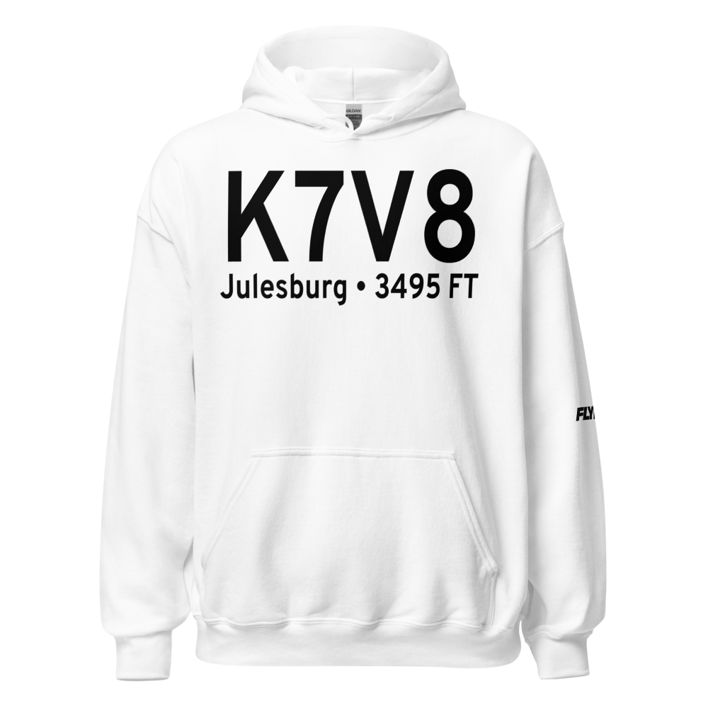 Julesburg Municipal Airport (K7V8) ICAO Hoodie Sweatshirt 