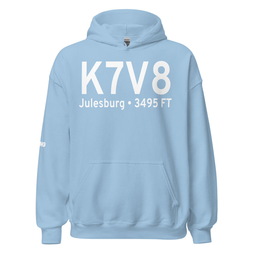 Julesburg Municipal Airport (K7V8) ICAO Hoodie Sweatshirt 