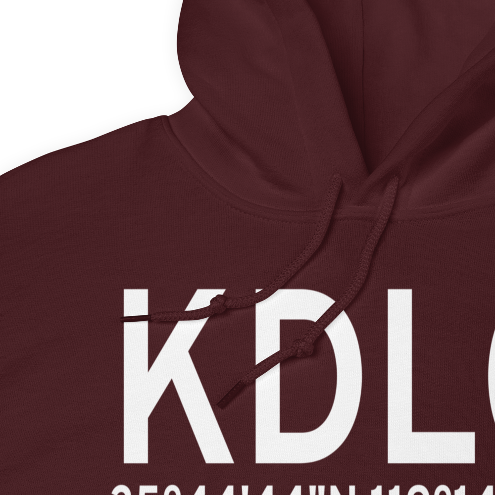 Delano Municipal Airport (KDLO) ICAO Hoodie Sweatshirt 