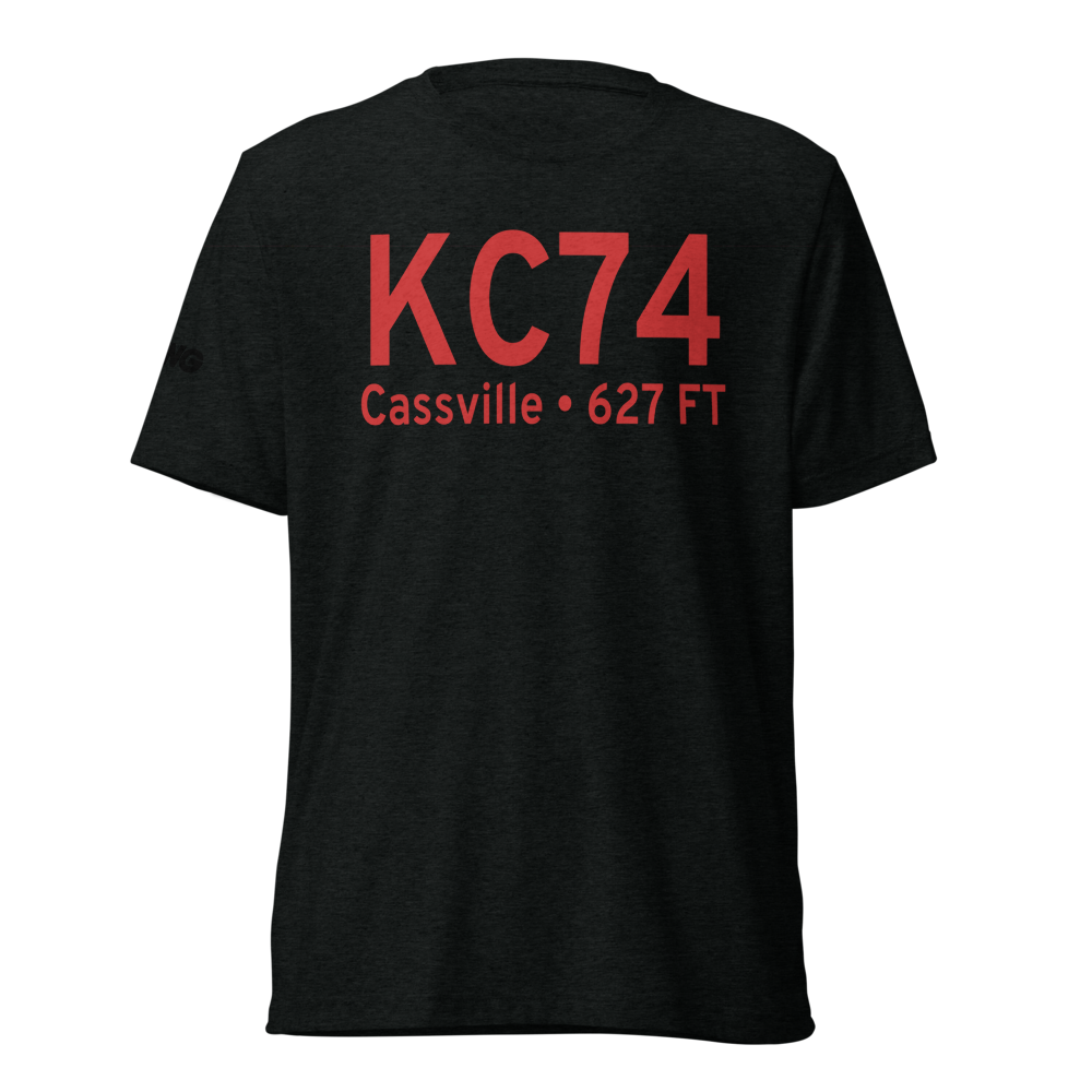 Cassville Municipal Airport (KC74) ICAO Tri-blend T-Shirt 