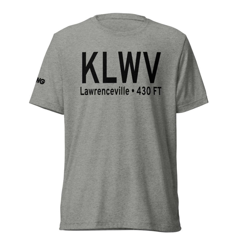 Lawrenceville Vincennes International Airport (KLWV) ICAO Tri-blend T-Shirt 