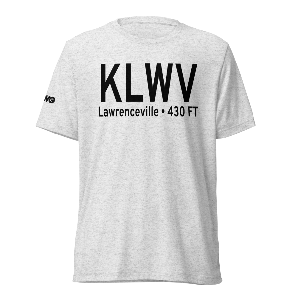 Lawrenceville Vincennes International Airport (KLWV) ICAO Tri-blend T-Shirt 