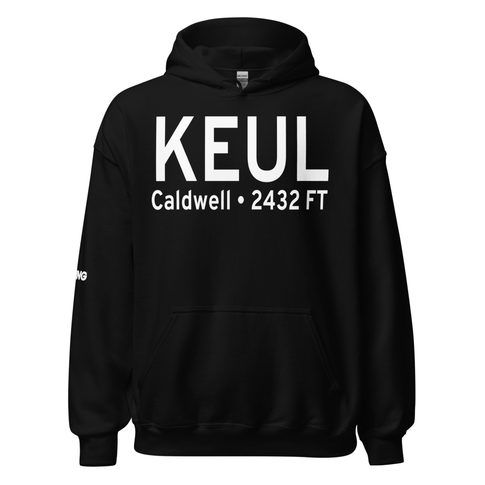 Caldwell Industrial Airport (KEUL) ICAO Hoodie Sweatshirt 