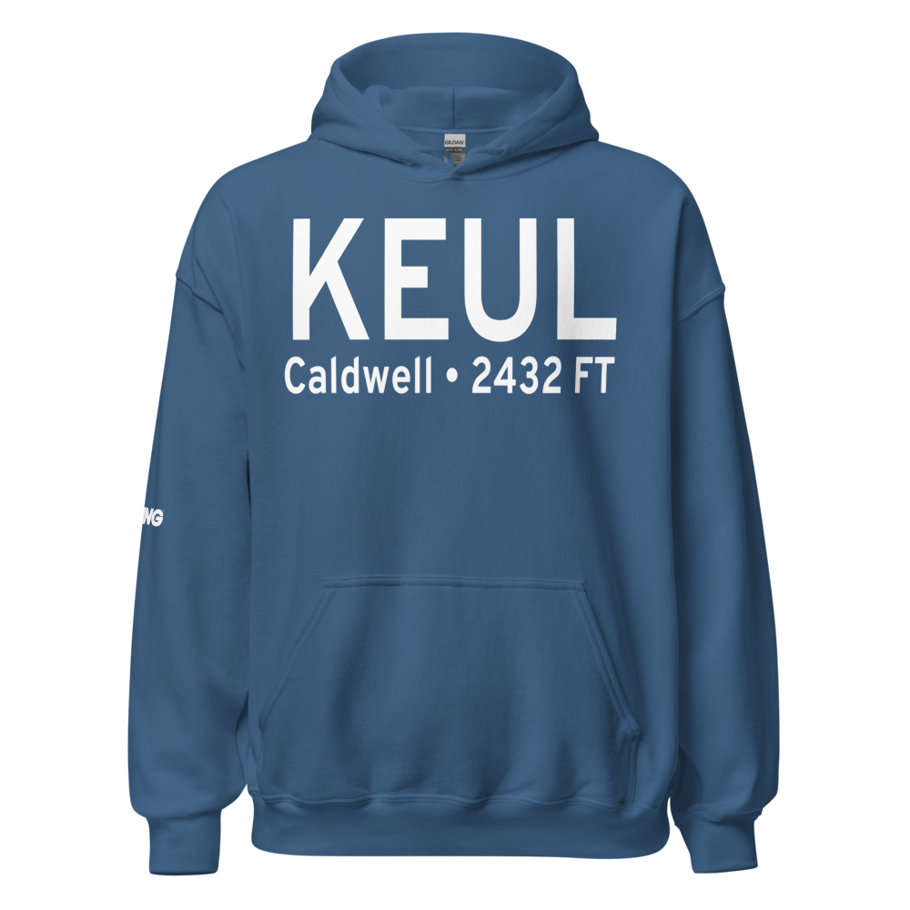 Caldwell Industrial Airport (KEUL) ICAO Hoodie Sweatshirt 
