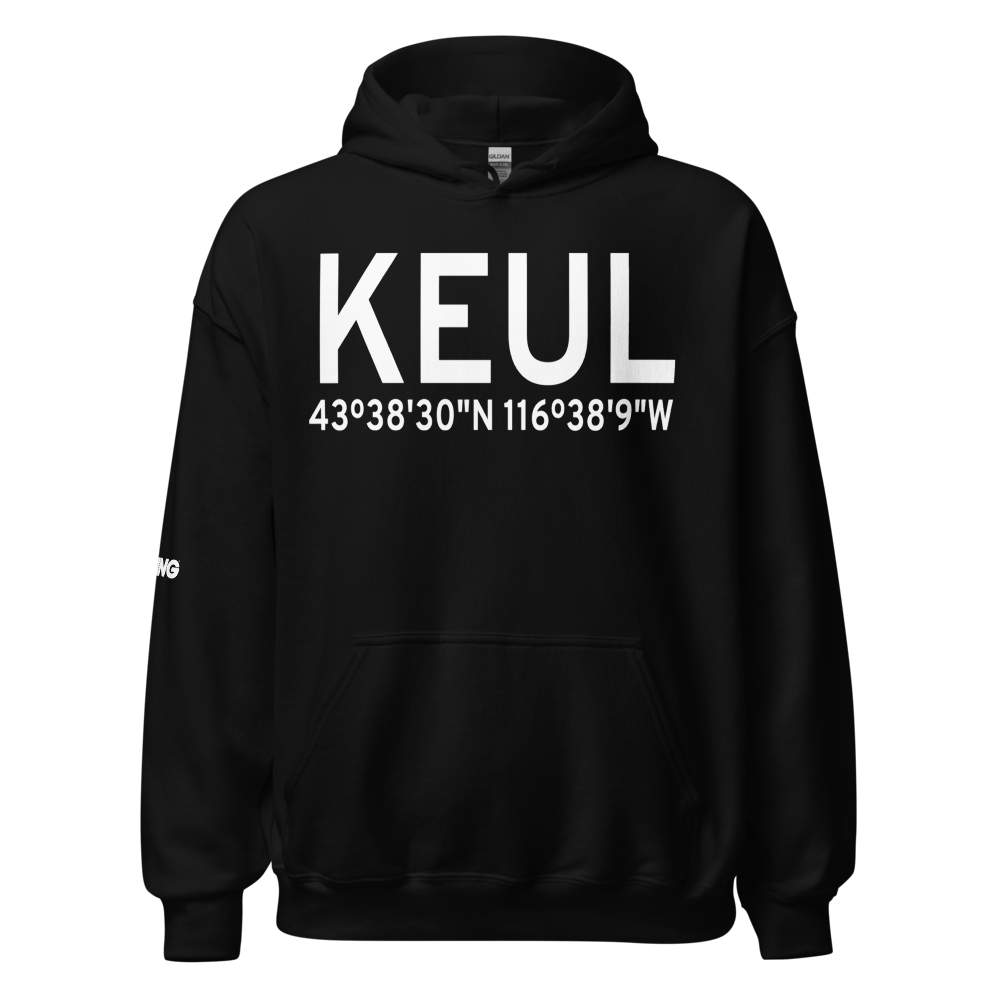 Caldwell Industrial Airport (KEUL) ICAO Hoodie Sweatshirt 