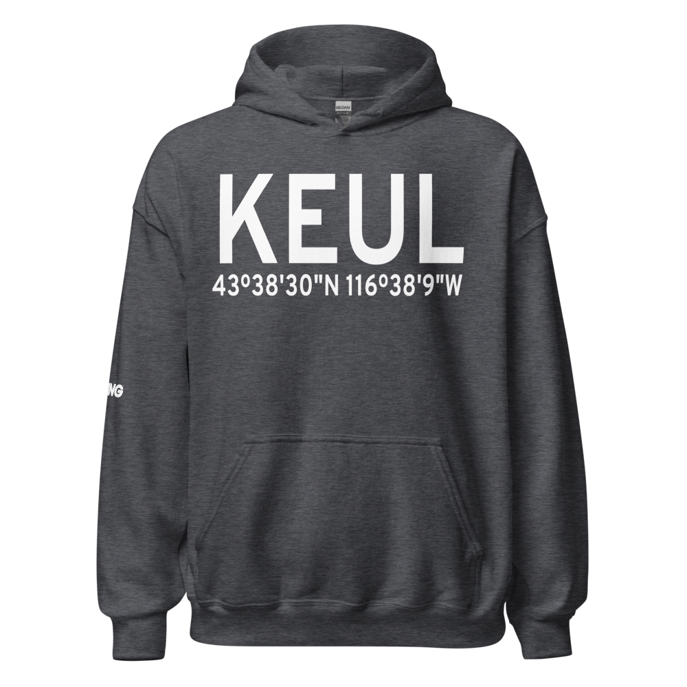 Caldwell Industrial Airport (KEUL) ICAO Hoodie Sweatshirt 