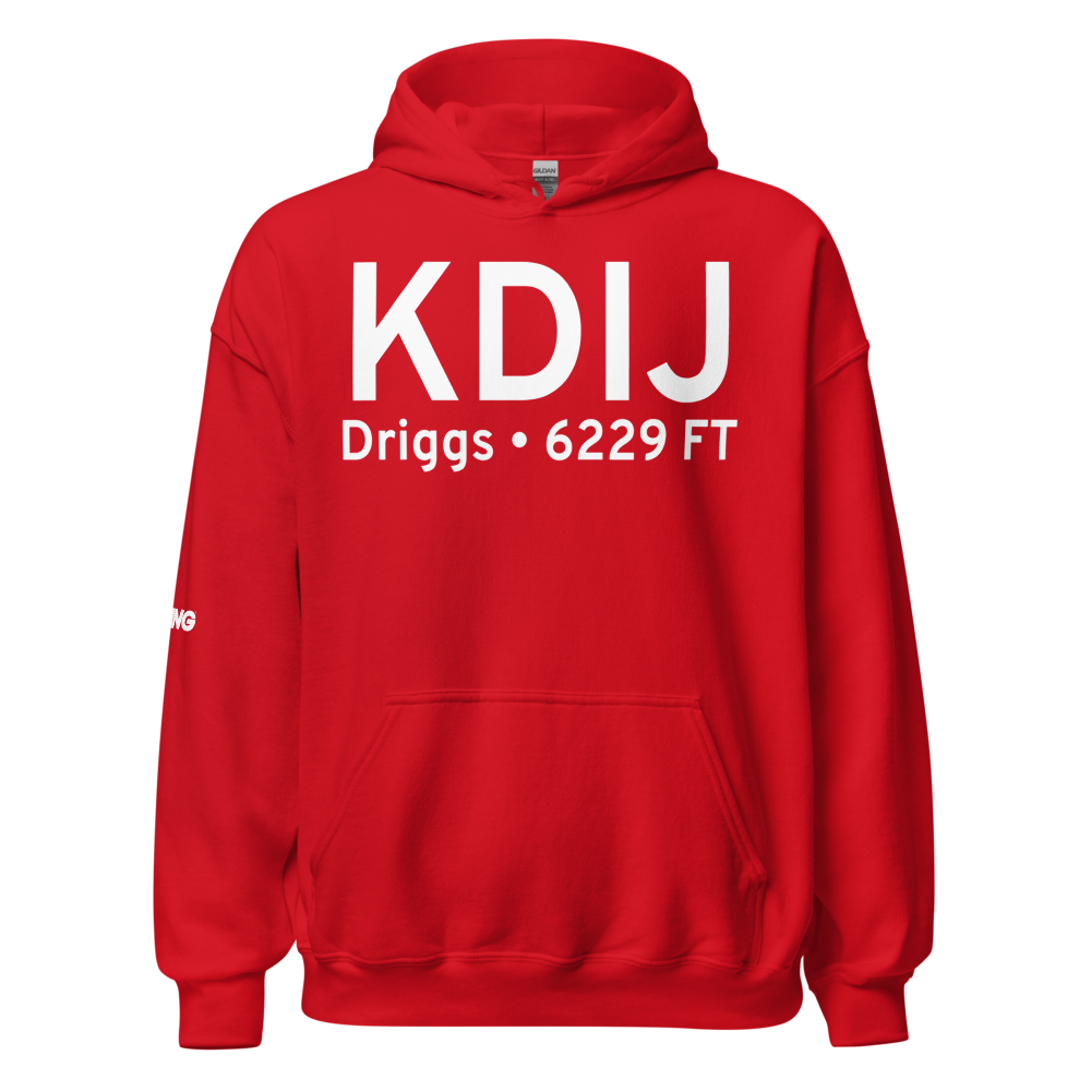 Driggs Reed Memorial Airport (KDIJ) ICAO Hoodie Sweatshirt 