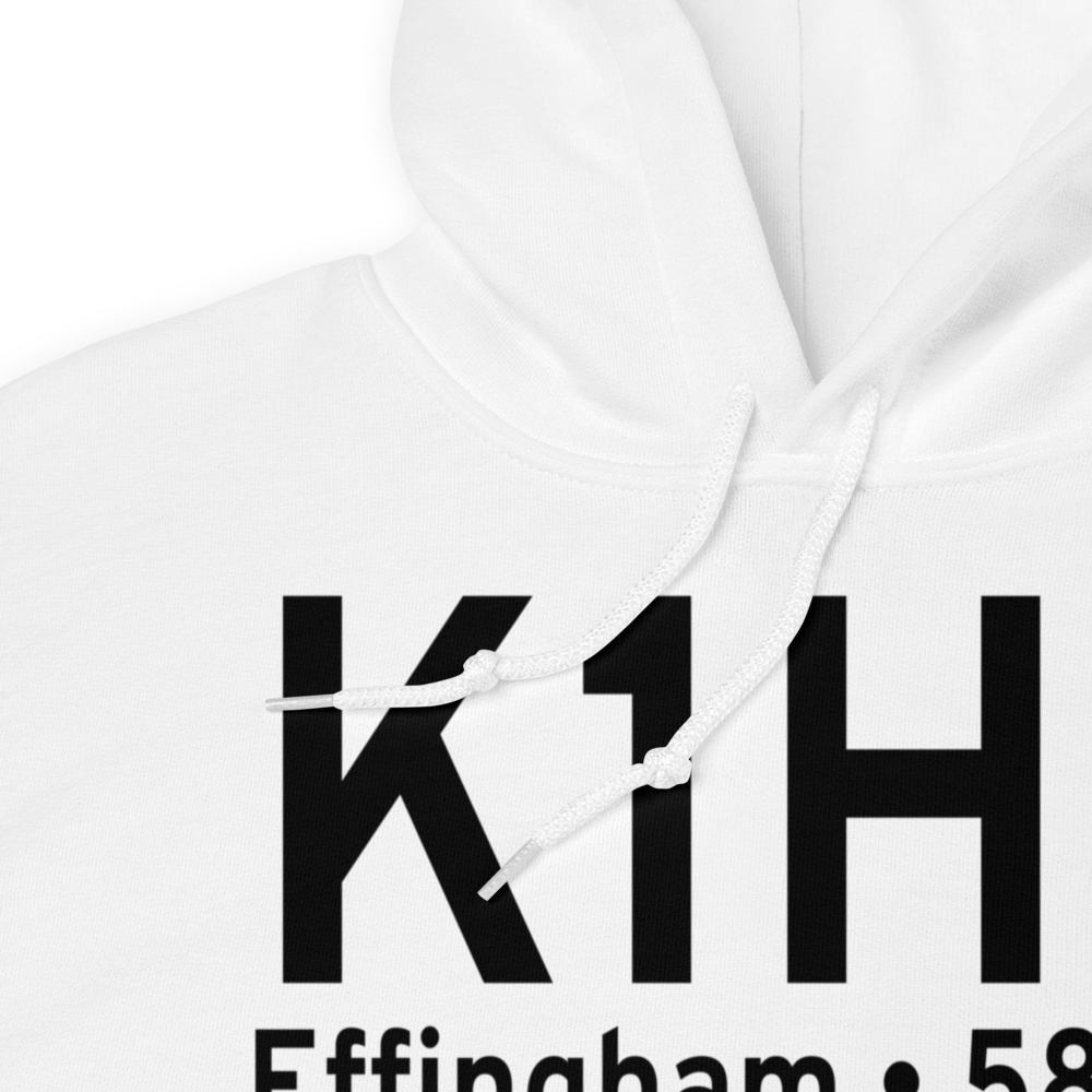 Effingham County Memorial Airport (K1H2) ICAO Hoodie Sweatshirt 