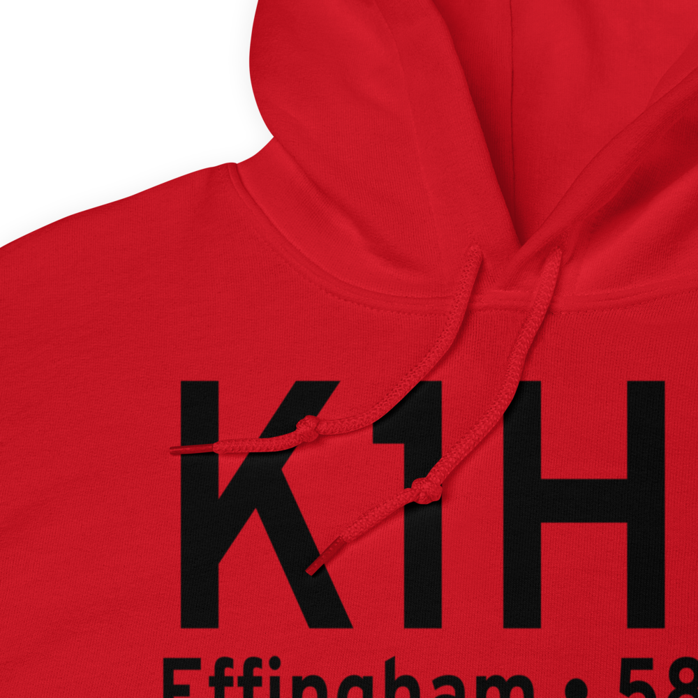 Effingham County Memorial Airport (K1H2) ICAO Hoodie Sweatshirt 