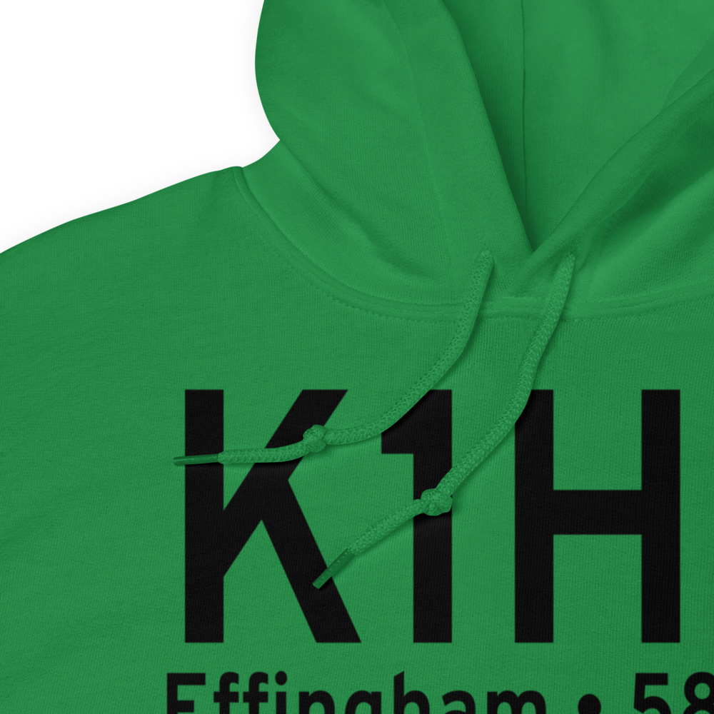 Effingham County Memorial Airport (K1H2) ICAO Hoodie Sweatshirt 