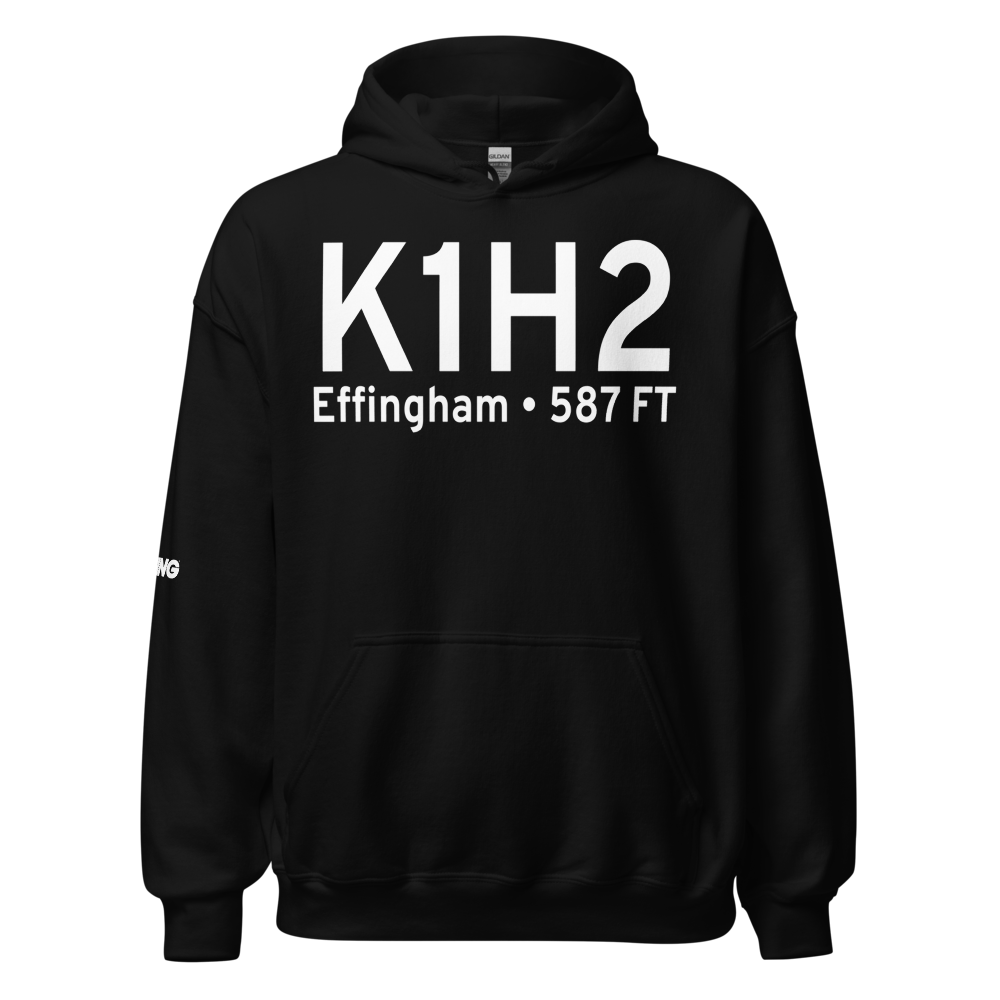 Effingham County Memorial Airport (K1H2) ICAO Hoodie Sweatshirt 