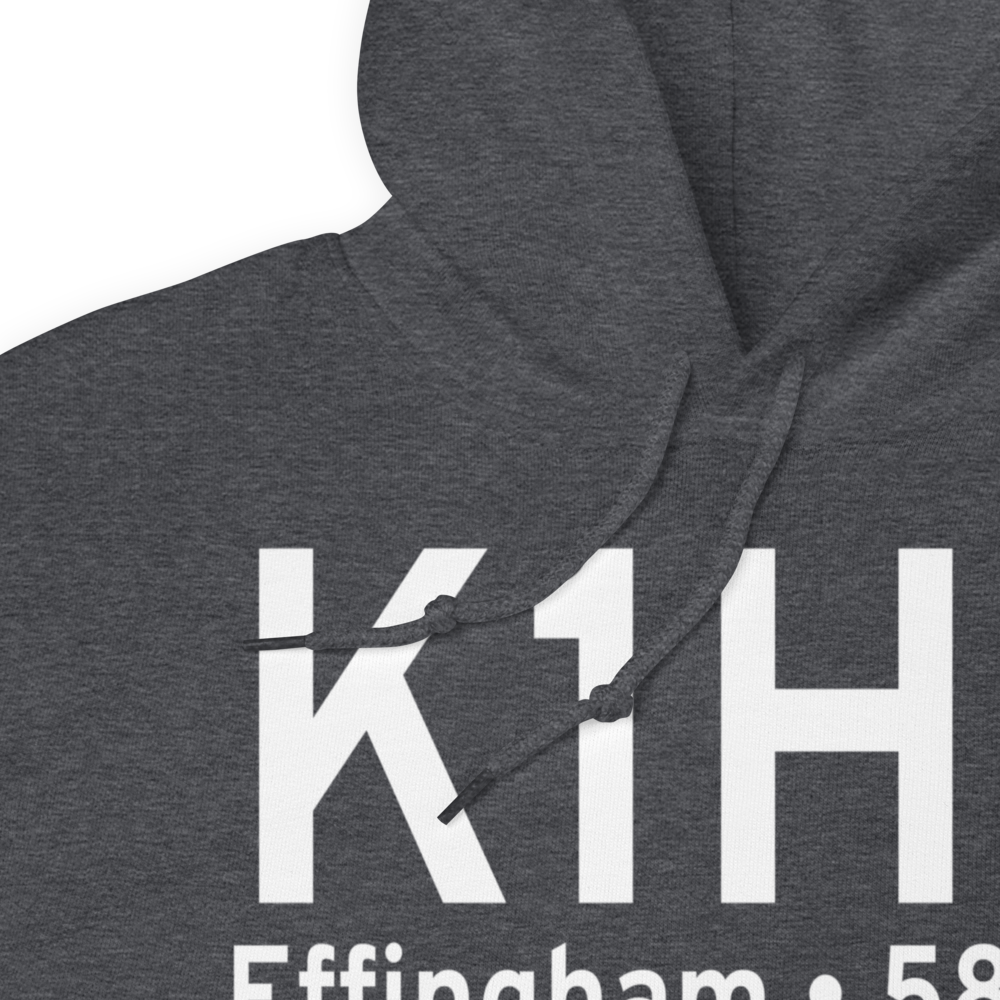 Effingham County Memorial Airport (K1H2) ICAO Hoodie Sweatshirt 