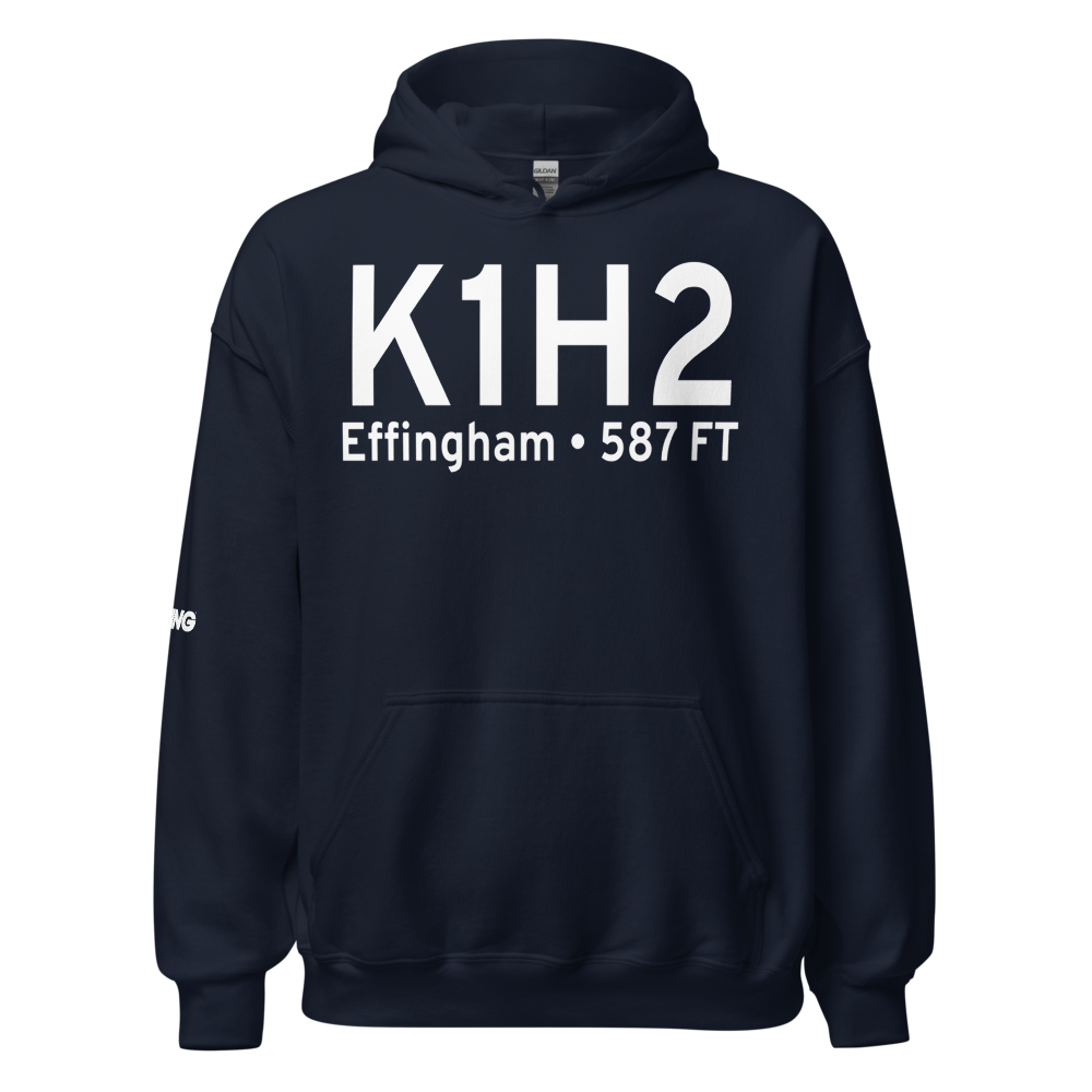 Effingham County Memorial Airport (K1H2) ICAO Hoodie Sweatshirt 