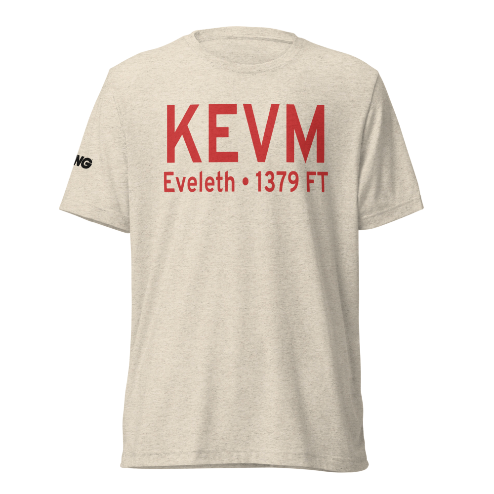 Eveleth Virginia Municipal Airport (KEVM) ICAO Tri-blend T-Shirt 