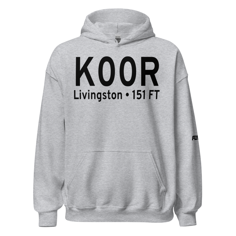 Livingston Municipal Airport (K00R) ICAO Hoodie Sweatshirt 