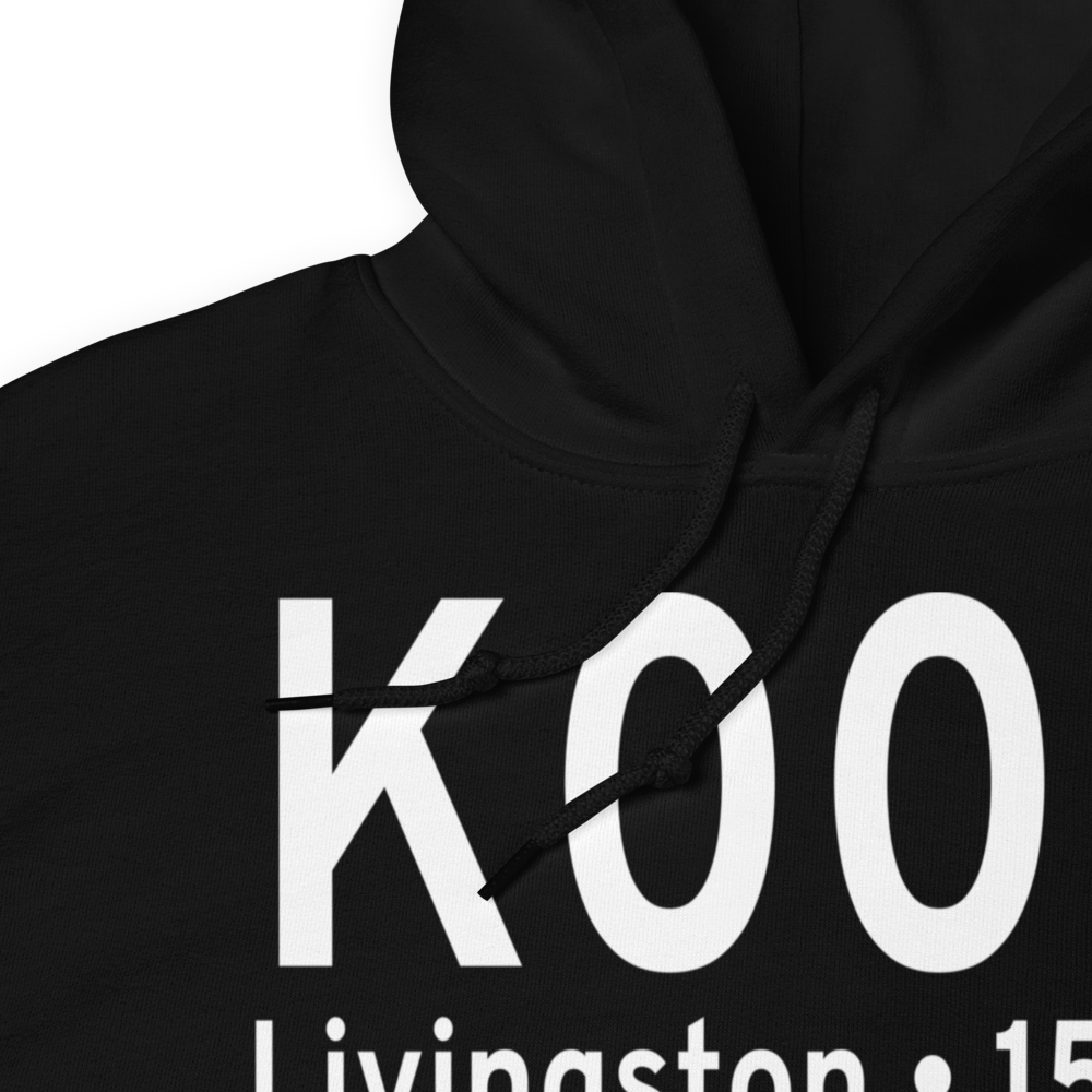 Livingston Municipal Airport (K00R) ICAO Hoodie Sweatshirt 
