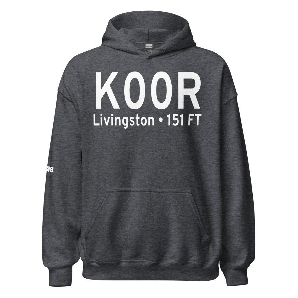Livingston Municipal Airport (K00R) ICAO Hoodie Sweatshirt 