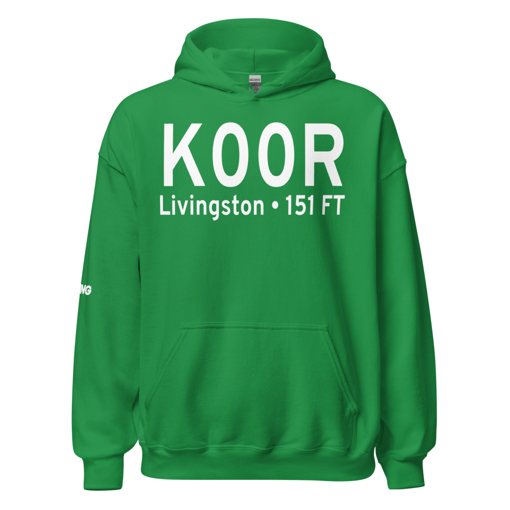 Livingston Municipal Airport (K00R) ICAO Hoodie Sweatshirt 