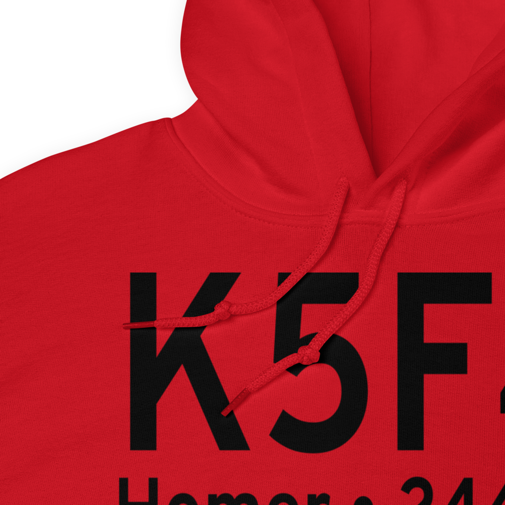 Homer Municipal Airport (K5F4) ICAO Hoodie Sweatshirt 