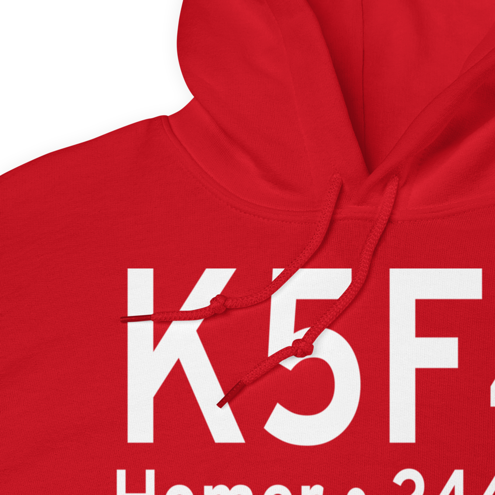 Homer Municipal Airport (K5F4) ICAO Hoodie Sweatshirt 