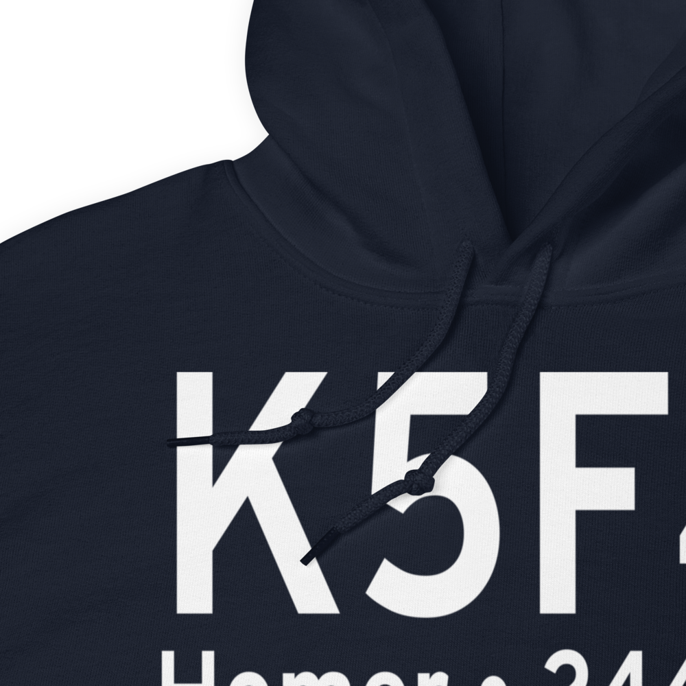 Homer Municipal Airport (K5F4) ICAO Hoodie Sweatshirt 