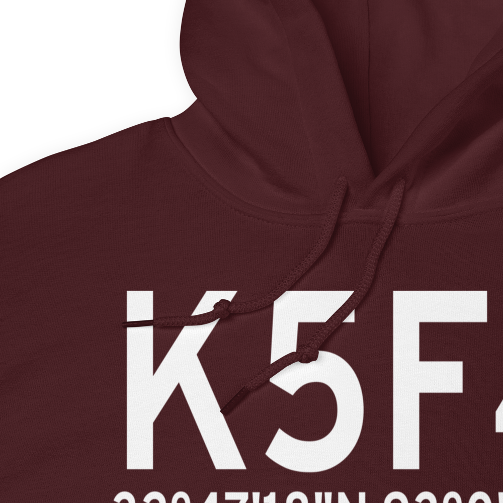 Homer Municipal Airport (K5F4) ICAO Hoodie Sweatshirt 