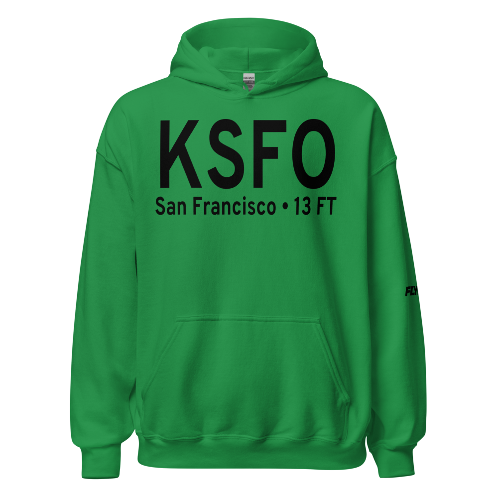 San Francisco International Airport (KSFO) ICAO Hoodie Sweatshirt 